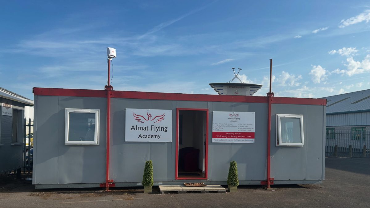 The Almat Flying Academy clubhouse at Sywell Aerodrome